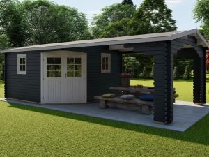 Sodo namelis su veranda Groningen 40mm