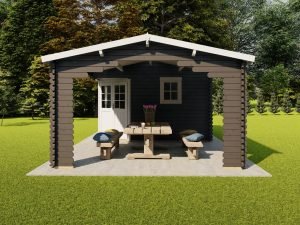 Sodo namelis su veranda Groningen 40mm