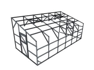 Vienšlaitis šiltnamis 3000x6000