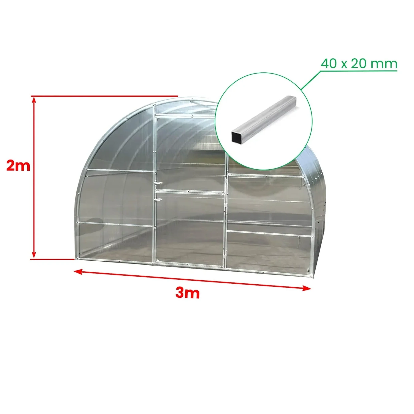 Agro Titan Vent 40x20 mm sustiprintas karkasas – Smart Five, MB Agro Titan Vent 40x20 mm sustiprintas karkasas