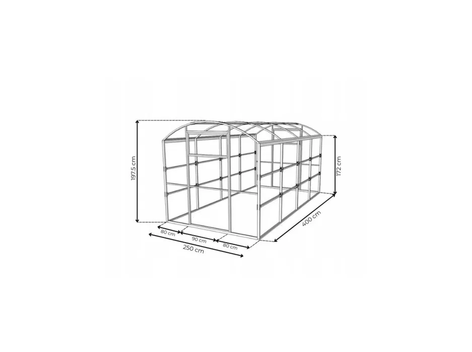 40x20 mm karkasas GerasPlius šiltnamiui – Smart Five, MB 40x20 mm karkasas GerasPlius šiltnamiui